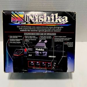 COPY - Untested Nishika 3-D 35 mm camera, black.